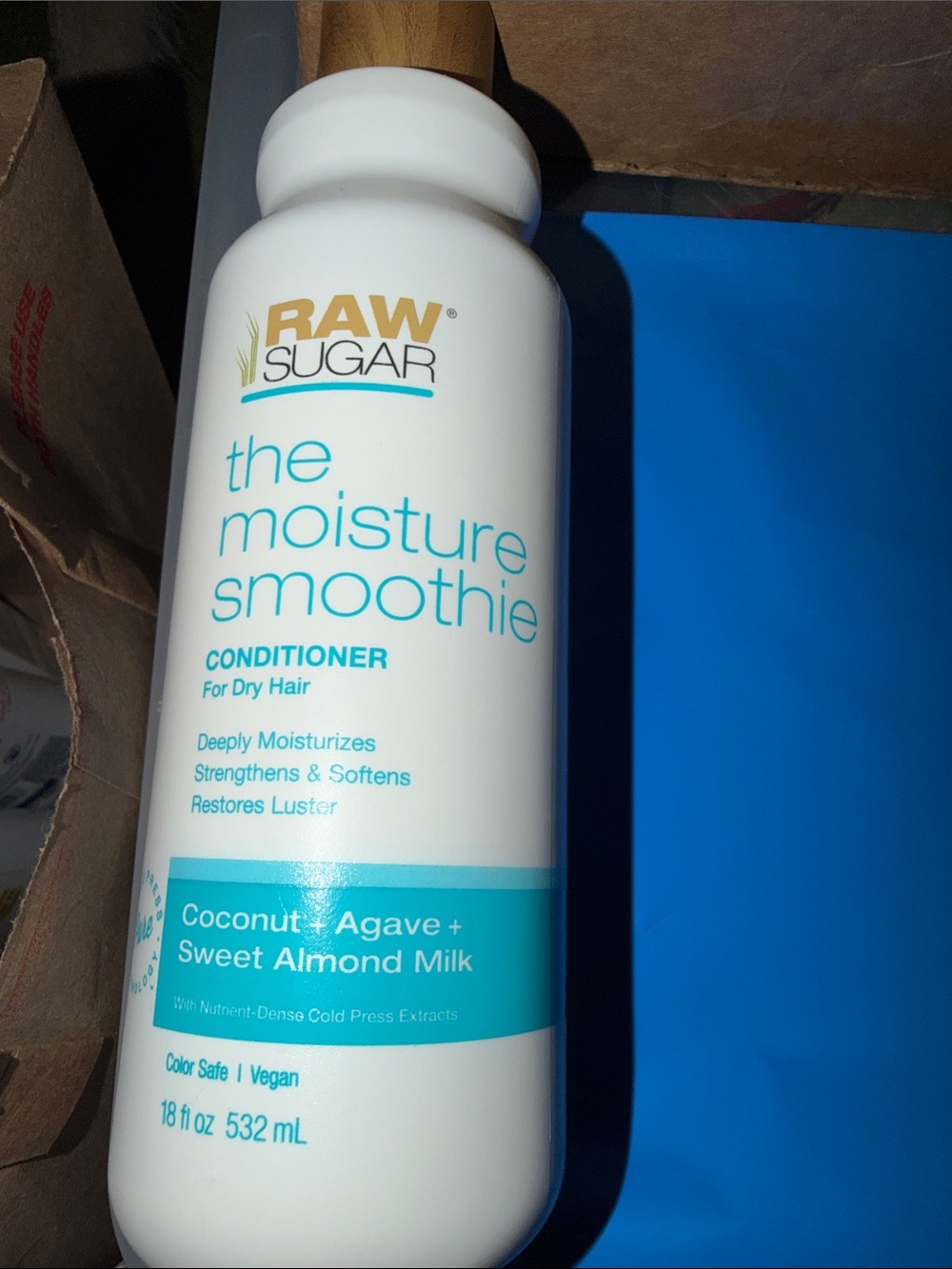 RAW Sugar The Moisture Smoothie Conditioner - White with Teal Label
